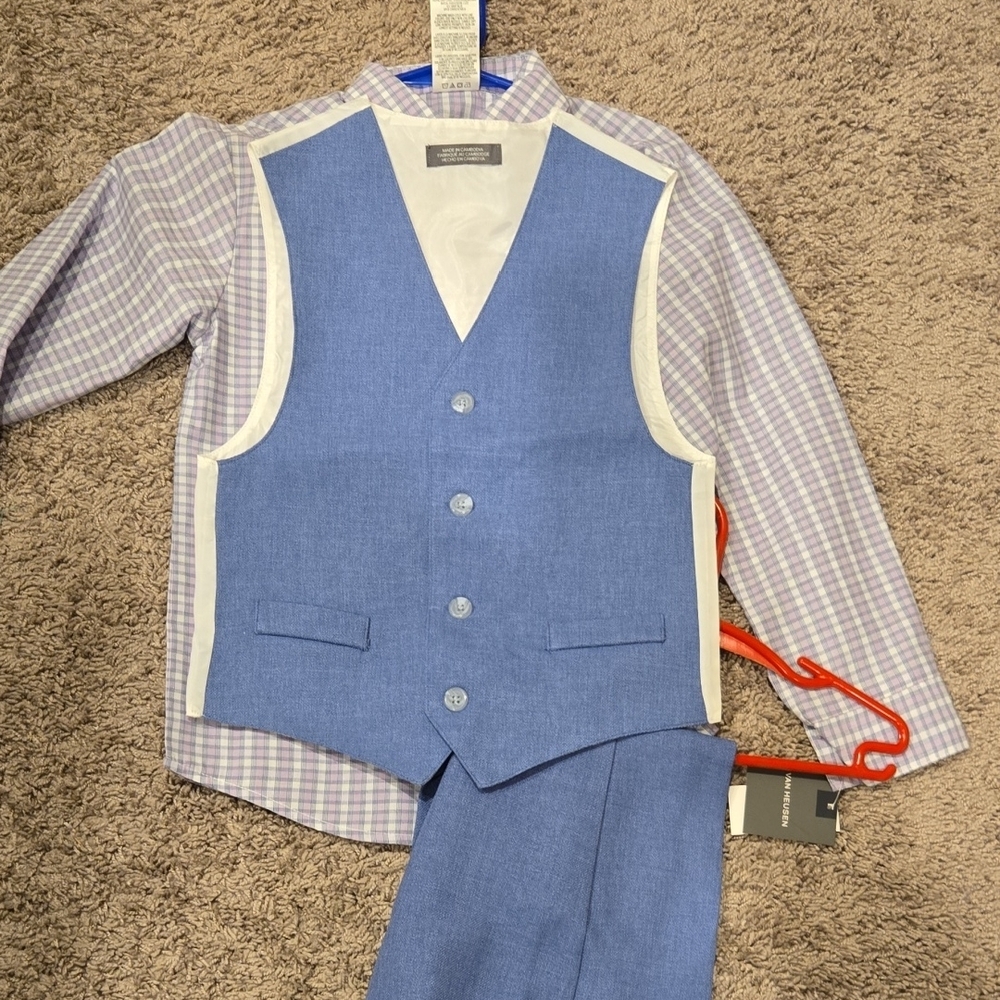 Van Heusen Kids Blue and Purple Dress Suit NWT Size 7